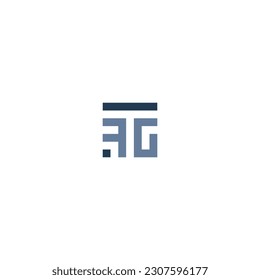 Letters TFG FGT Square Logo Minimal Simple Modern