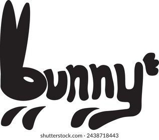 letters that form a cute rabbit animal