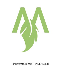 letters that join green leaves