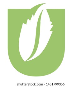 letters that join green leaves