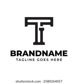 Letters TI Monogram Logo, suitable for any brand with TI or IT initials