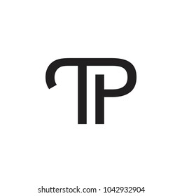 letters tp linked lines geometric logo