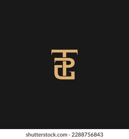 Buchstaben TPG Logo Initialen minimalen Stil Monogramm, TPG-Emblem
