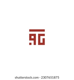 Letters TQG QGT Square Logo Minimal Simple Modern