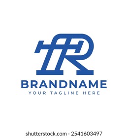 Letras TR ou RT Monogram Logo, adequado para qualquer negócio com iniciais TR ou RT