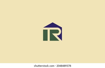 LETTERS TR OR RT REAL ESTATE LOGO DESIGN WITH NEGATIVE SPACE EFFECT FOR ILLUSTRATION USE