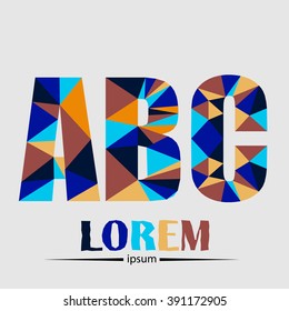 Letters of triangles 
Alphabet letters of triangles in pastel colors
