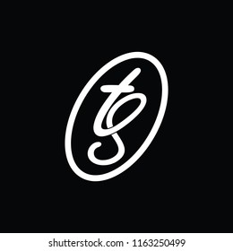 letters ts curves overlapping lines logo vector