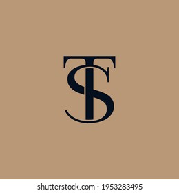 Logo de las letras de TS. Ilustración vectorial.