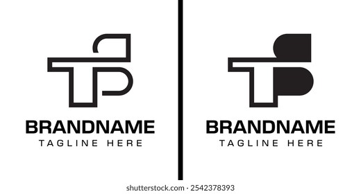 Letters TS or ST Monogram Logo Set, suitable for any business with TS or ST initials