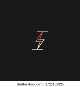 Letters TT or Tm sunao os S shaped as lightning bolt