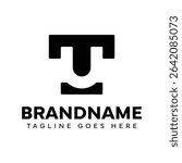 Letters TU or UT Monogram Logo, suitable for any business with TU or UT initials