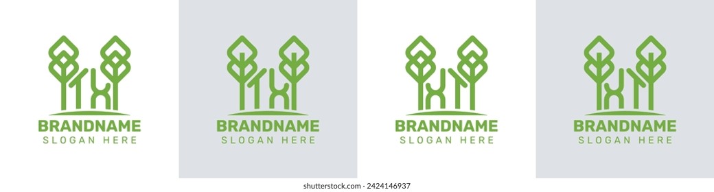 Letters TX and XT Greenhouse Logo, for business related to plant with TX or XT initials
