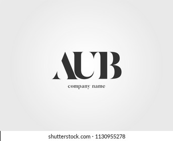 Letters A U B logo icon vector template.