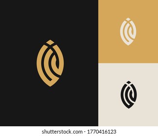 Letras diseño de logotipo de línea U y J o UJ. Emblema lineal minimalista elegante. Elegante elemento vectorial de lujo. Logotipo de negocio premium. Símbolo gráfico del alfabeto para la identidad empresarial