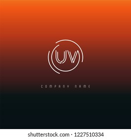Letters U & V Joint logo icon vector template.