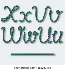 Letters U V W X 