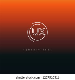 Letters U & X Joint logo icon vector template.
