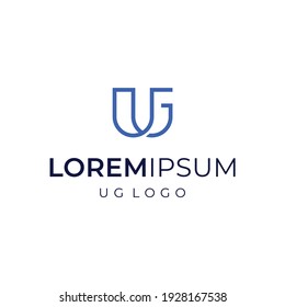 letters UG logo vector modern simple sophisticated combination designs