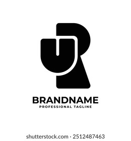 Letters UR Monogram Logo, suitable for any business with UR or RU initials