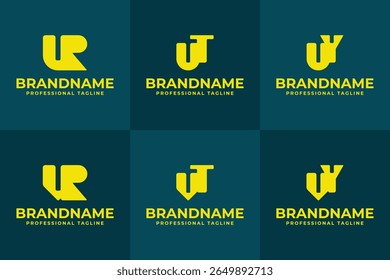 Letters UR UT UY VR VT VY Monogram Logo Set