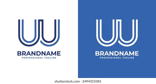 Letters UU Line Monogram Logo, suitable for business with UU initials