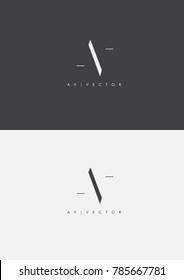 Letters A & V, AV joint logo icon. vector element.