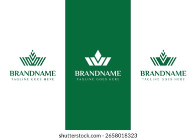 Letters V Crown Logo, symbolizing leadership, excellence, and prestige