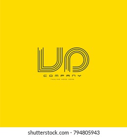 Letters V & D, VD joint logo icon. Stroke letter vector element.
