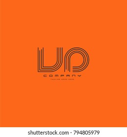 Letters V & D, VD joint logo icon. Stroke letter vector element.
