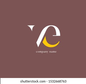 Letters V E, VE Joint logo icon vector for business card and corporate identity.