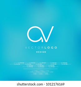 Letters A V, A & V joint logo icon vector template.