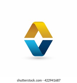 letters A and V logo design template
