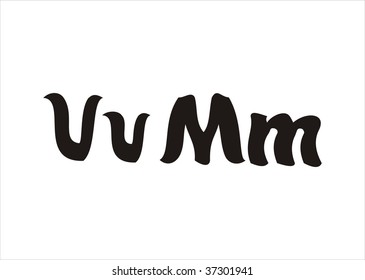Letters V and M