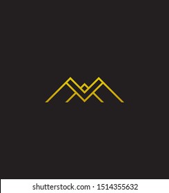 Letters A V M linked Logo Template