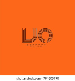Letters V & O, VO joint logo icon. Stroke letter vector element.
