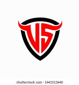 letters V and S that formed shield
