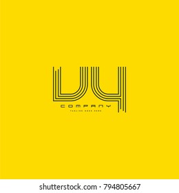 Letters V & Y, VY joint logo icon. Stroke letter vector element.
