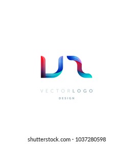 Letters V Z, V & Z logo, multi colour letters icon vector template.