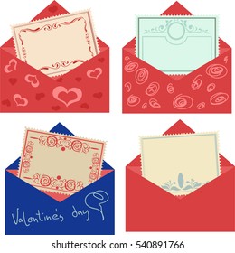 letters Valentine's day set