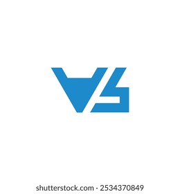 letras vb simples azul geométrico logotipo vetor 
