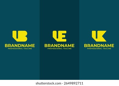 Letras VB VE VK Monograma Conjunto de logotipos