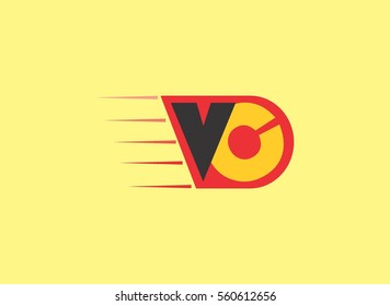 Letters VC Slide design logo vector