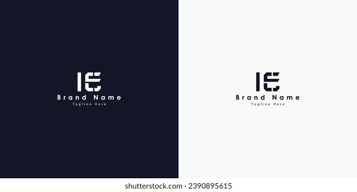 IE Letters vector logo design