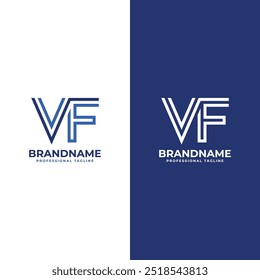 Letras VF Linha Monograma Logotipo, adequado para negócios com iniciais FV ou VF