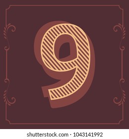 Letters vintage vector design stripes alphabet