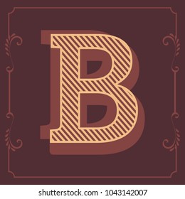 Letters vintage vector design stripes alphabet