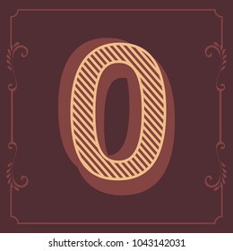 Letters vintage vector design stripes alphabet