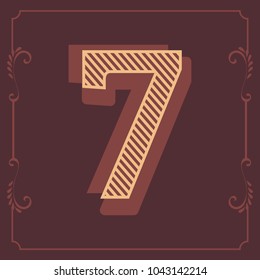 Letters vintage vector design stripes alphabet