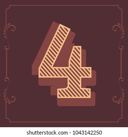 Letters vintage vector design stripes alphabet